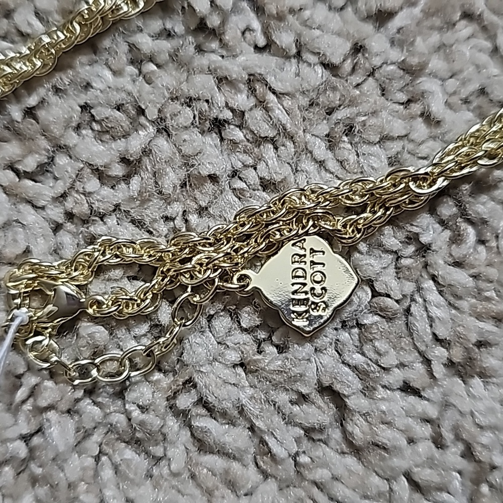 Kendra Scott Rayne Tassel Red Howlite Pendant Gold Necklace 1239 - Picture 4 of 4
